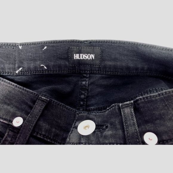 Hudson Jeans Mens Black Blake Slim Fit Straight Leg Jeans Sz 32 x 34 New - Picture 6 of 11
